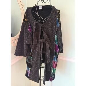 Art of Cloth Sweater L OSFA  Quilted  Cardigan Artsy Art To Wear Lagenlook